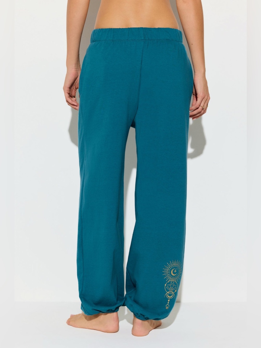 Spiritual Gangster Lunar Light Canyon Pant M Blue Lagoon Teal Lightweight Jogger